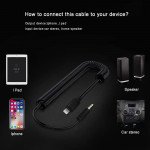 Wholesale Lightning Cable to 3.5mm Aux Auxiliary Cable for Headphone, Car Cord (Black)